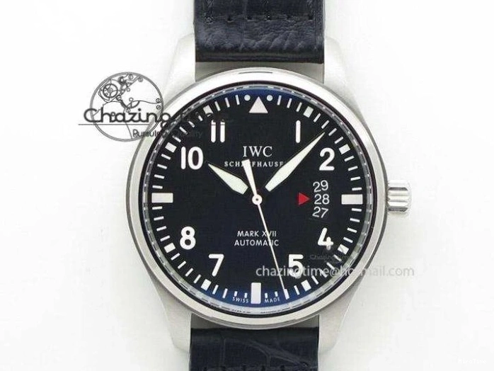 MIROTIME 0424 Pilot Top Gun IW326901 M+F 1:1 Best Edition Black Dial on Black Rubber Strap A SportInspired 6999